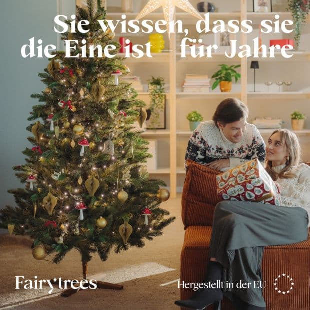 FairyTrees FT29 Knstlicher Weihnachtsbaum Nordmanntanne 180 cm - mit  PE-Premium-Zweigen - dunkelgrn