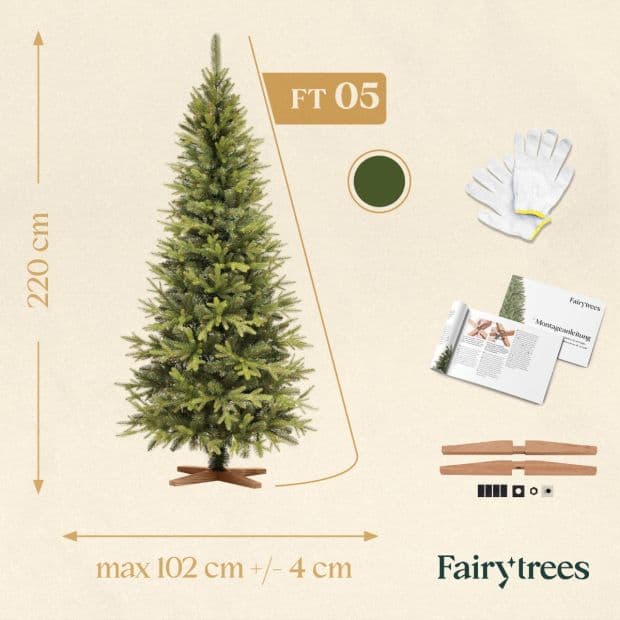 Nordmanntanne knstlich 220 cm schmal | FairyTrees FT05