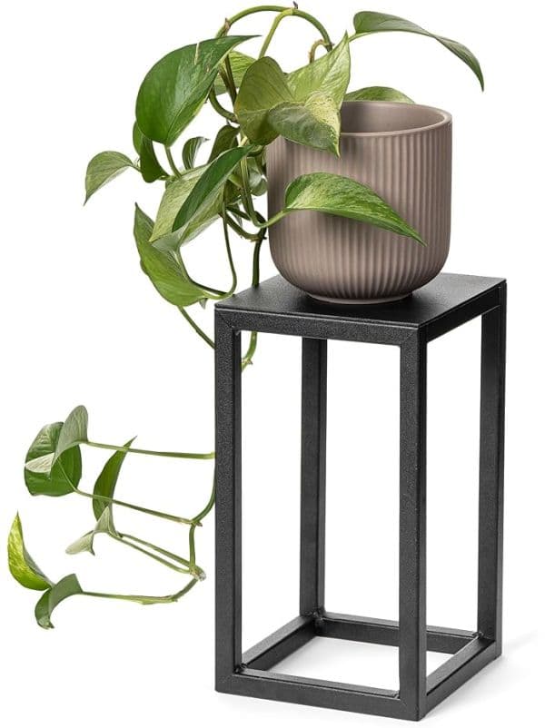 Blumenst&auml;nder Metall Schwarz 28 cm