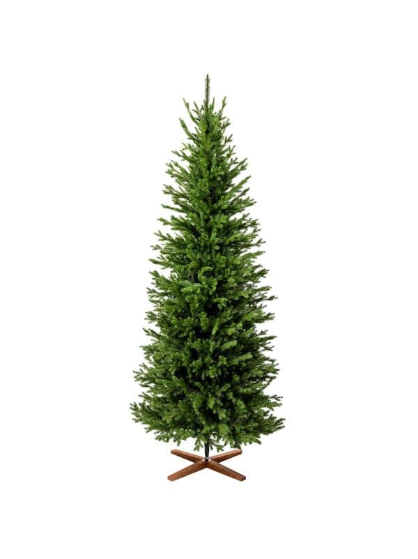 FairyTrees FT36 Bayerische Tanne k&uuml;nstlich 180 cm - SLIM - gr&uuml;n