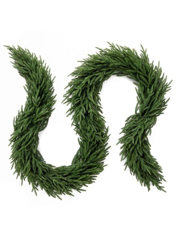 Weiche Weihnachtsgirlande Slim 150 cm f&uuml;r Tisch, Fenster, Fensterbank