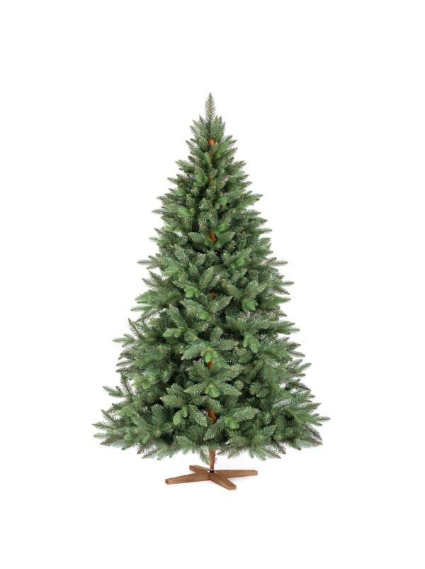 Künstlicher Weihnachtsbaum FairyTrees FT29-180 – Nordmanntanne mit einer Höhe von 180 cm, mit dichten PVC-Nadeln und natürlich angeordneten PE-Zweigen.