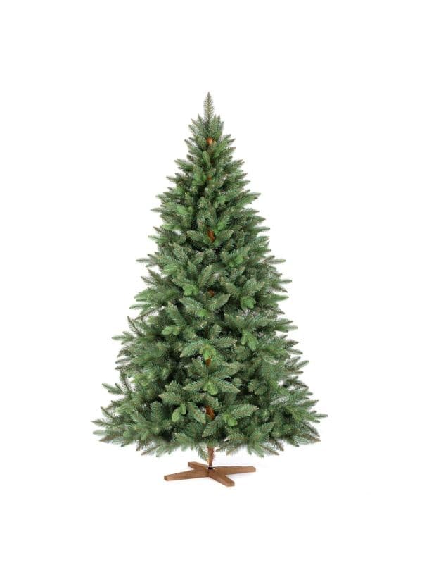 Künstlicher Weihnachtsbaum FairyTrees FT34-180 – Nordmanntanne mit einer Höhe von 180 cm, mit dichten PVC-Nadeln und natürlich angeordneten PE-Zweigen.