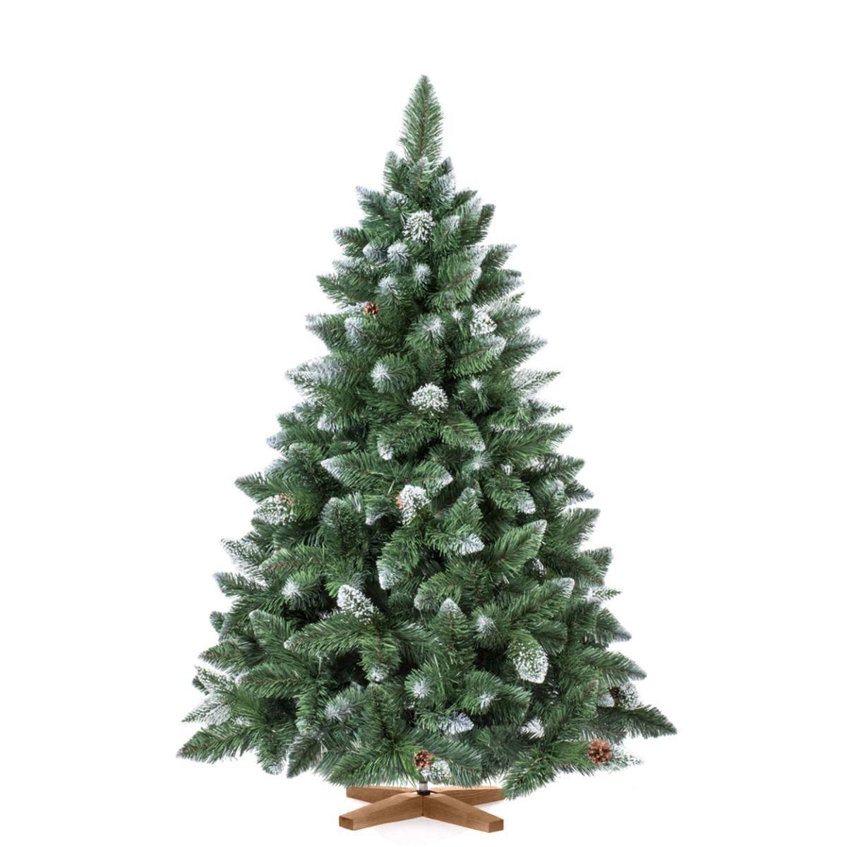 Mini-Weihnachtsbaum 40 Cm Hoch, Beflockt Mit Roten Beeren & Tannenzapfen | Künstliche Kiefer Auf Jute-Basis | Tischdeko Für Weihnachten, Party, Wohnzimmer
