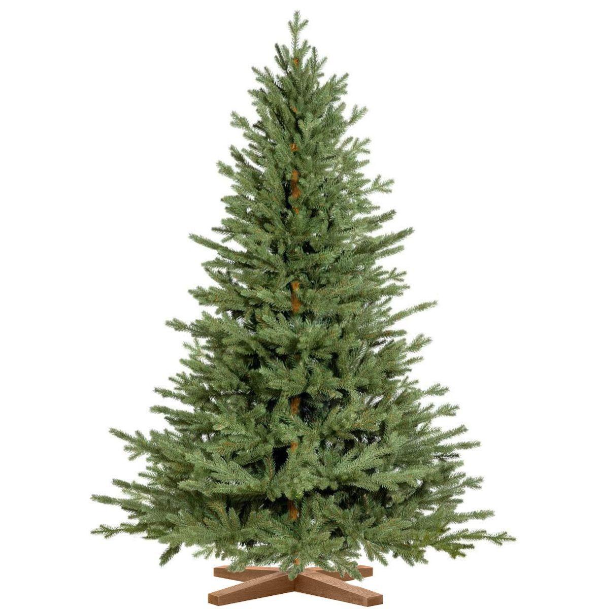 FairyTrees FT32 Bayerische Tanne knstlich 220 cm - mit PE-Premium-Zweigen  - grn