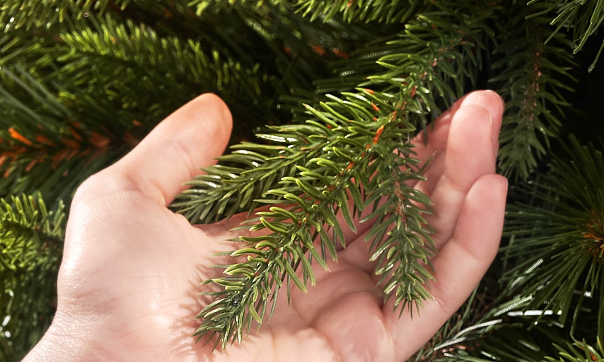 PE-Zweig (spritzgegossen) im künstlichen FairyTrees-Weihnachtsbaum